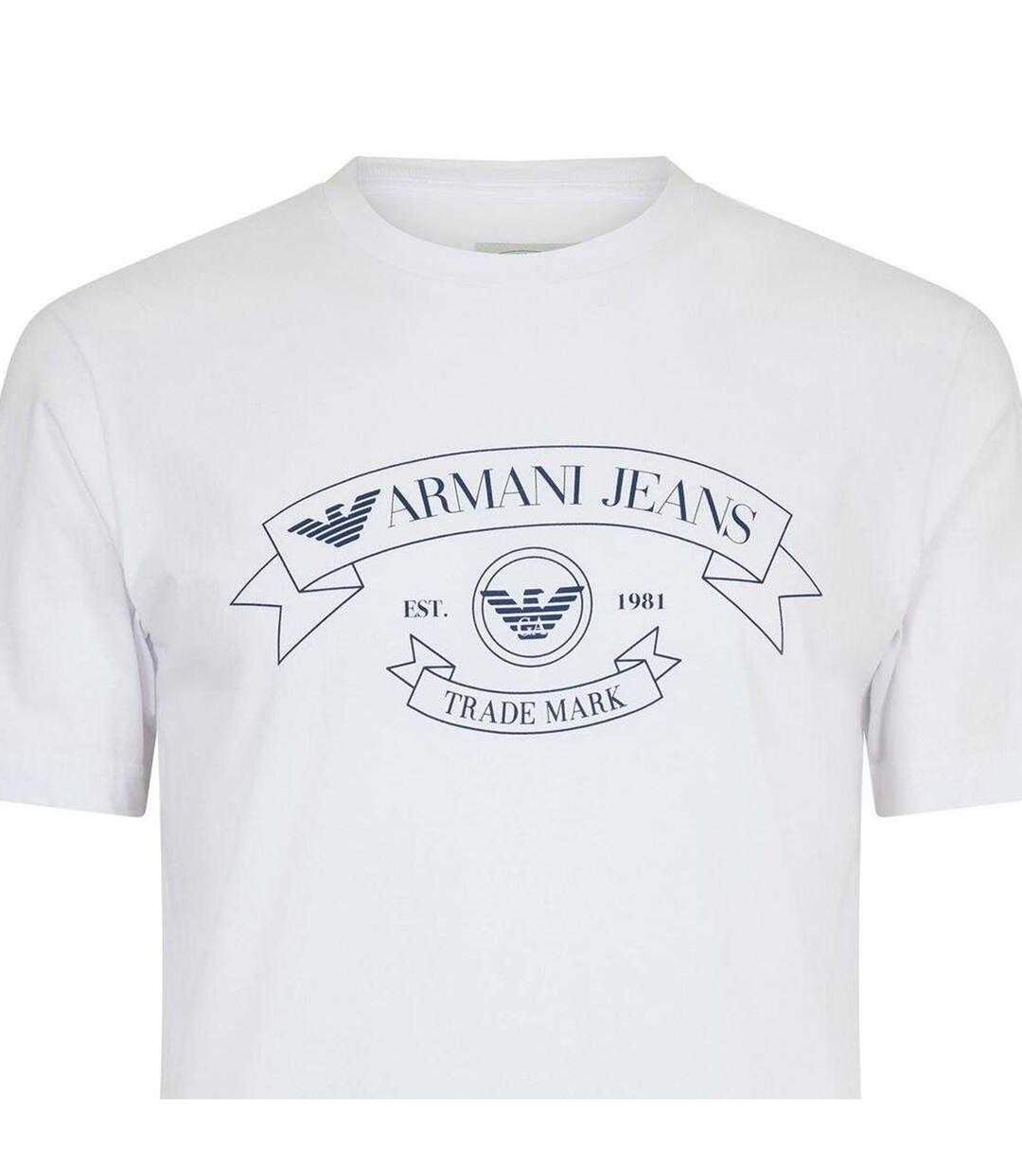 Mens Eagle Crest Regular T-shirt White Emporio Armani EA7-2