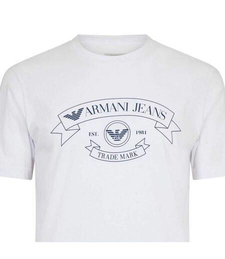 Mens Eagle Crest Regular T-shirt White Emporio Armani EA7
