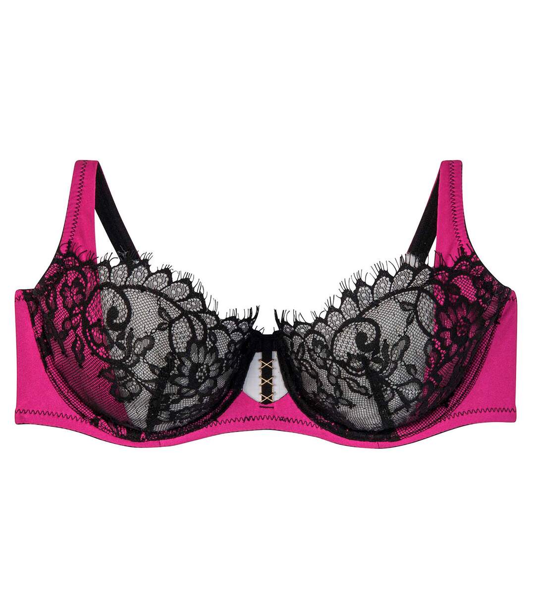 Soutien-gorge à armatures noir/fuchsia Dragon-1