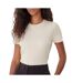 T-Shirt beige femme calvin klein jeans supima-1