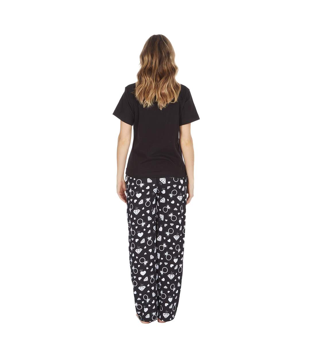 Ensemble De Pyjama Team Bride Femme Noir Blanc Metzuyan-2