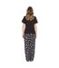 Ensemble De Pyjama Team Bride Femme Noir Blanc Metzuyan-2