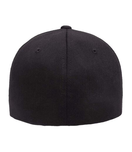 Yupoong Mens Flexfit Fitted Baseball Cap (Black/Black)