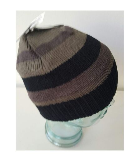 FLOSO Mens Striped Thermal Winter Hat (3M 40g) (Green Stripe)