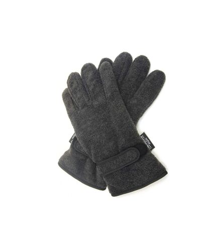 Mens fleece gloves black RJM