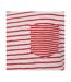 T-shirt Manches Roulées Motif/style Rayé Femme Rouge Lazy Jacks-4