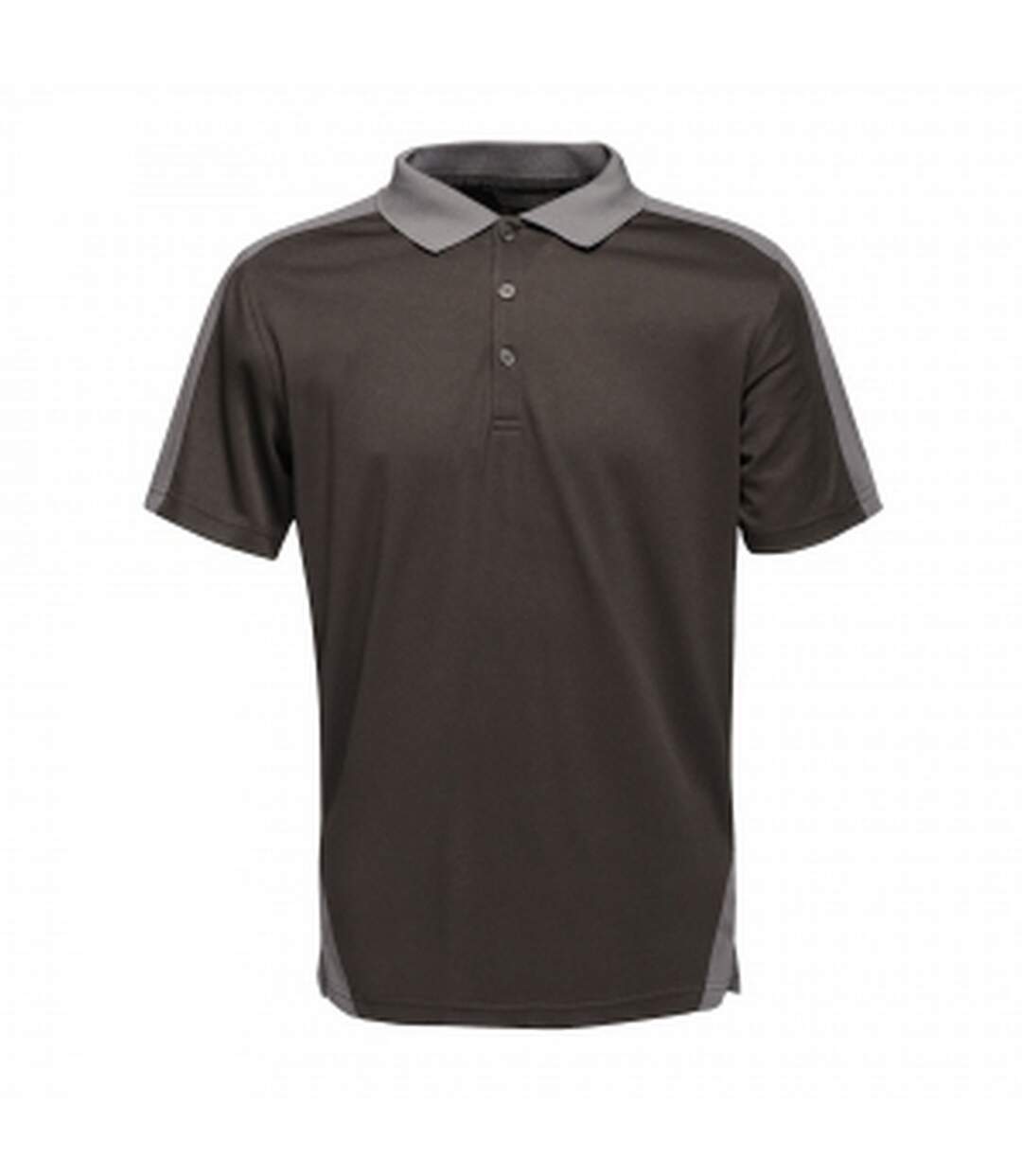 Regatta Mens Contrast Coolweave Polo Shirt (Black/Seal Gray)