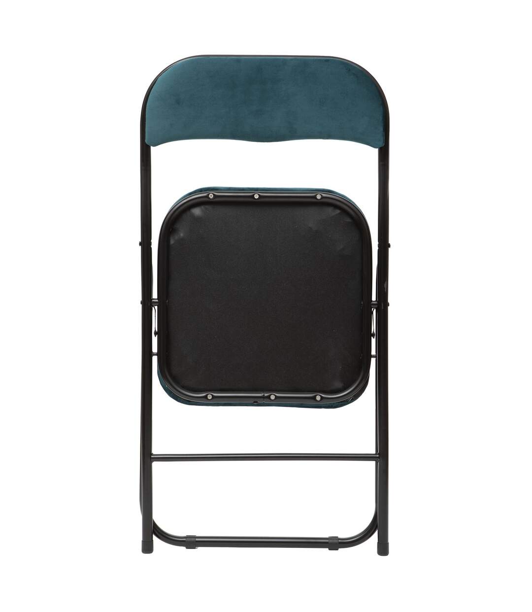Chaise pliante effet velours-2