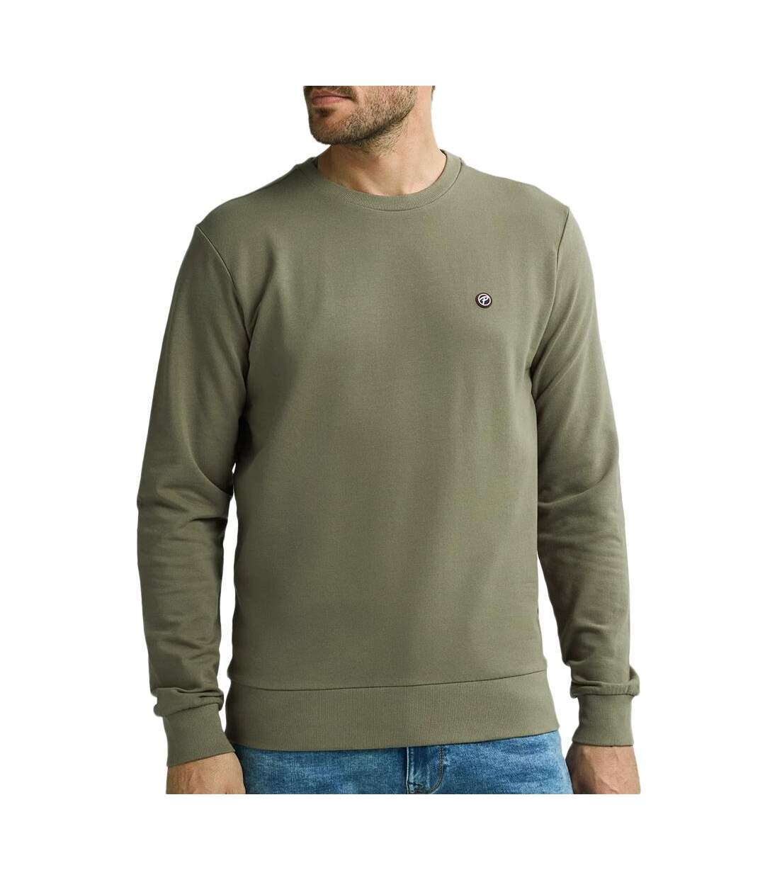 Sweat vert homme petrol industries neck-1