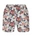 Short De Bain Motif/style Tropical Homme Crème Threadbare-2