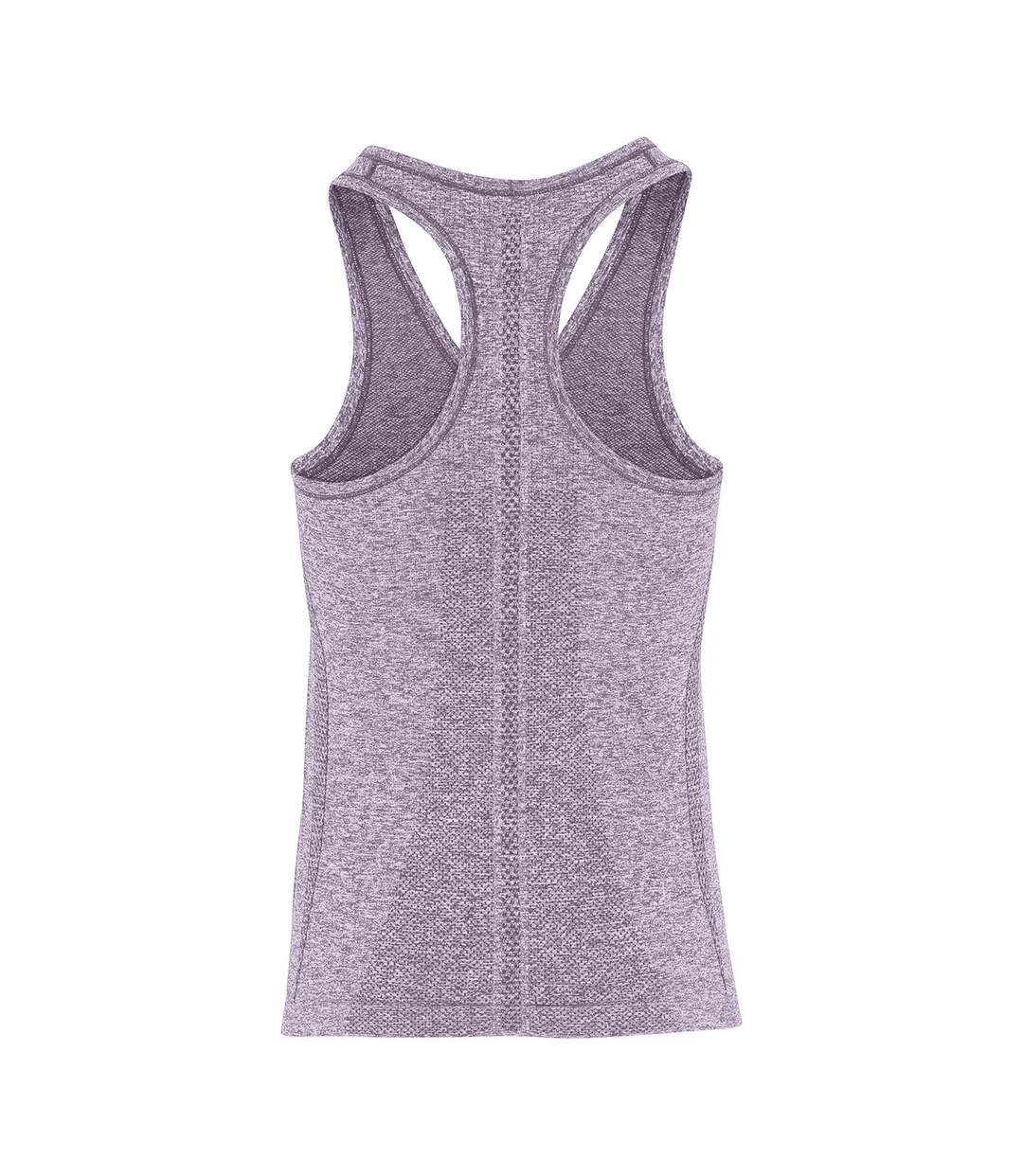 Womens/ladies multi sport sculpted seamless 3d vest purple TriDri-2