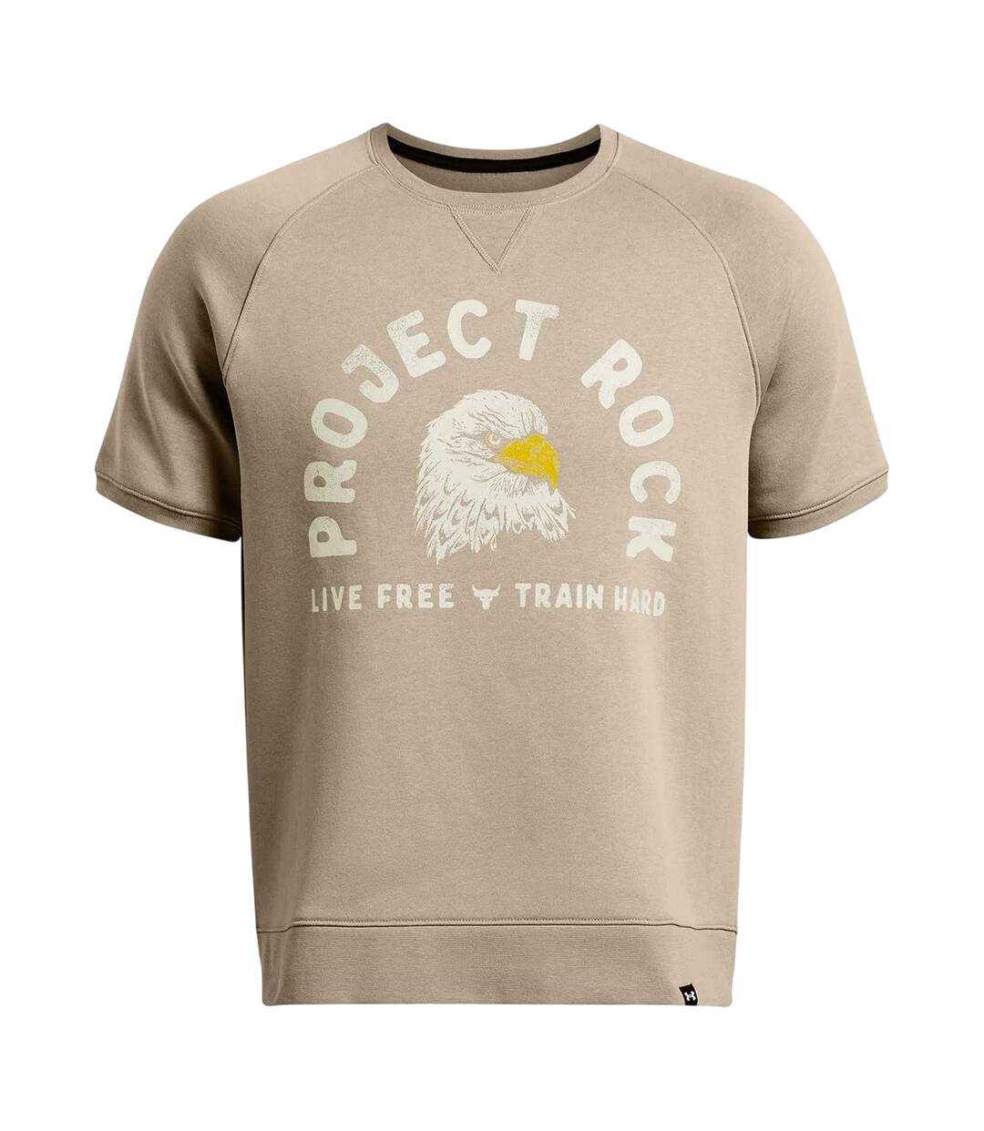Mens Project Rock Eagle Regular T-shirt Brown Under Armour-2