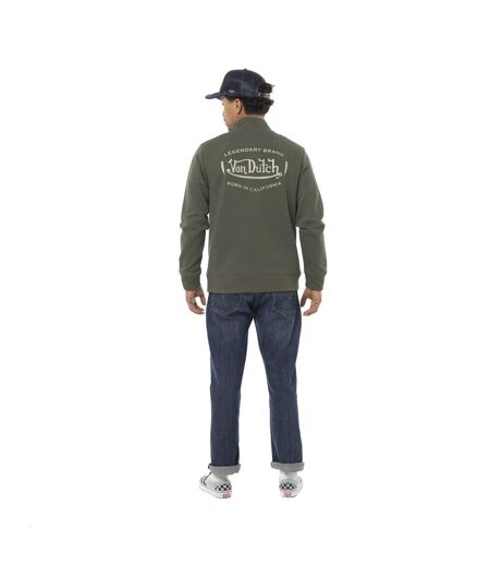 Sweat homme col montant en molleton avec print devant & dos Vondutch
