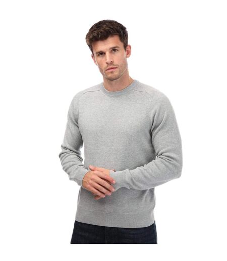 Mens Stern Crew Neck Sweatshirt Grey Farah