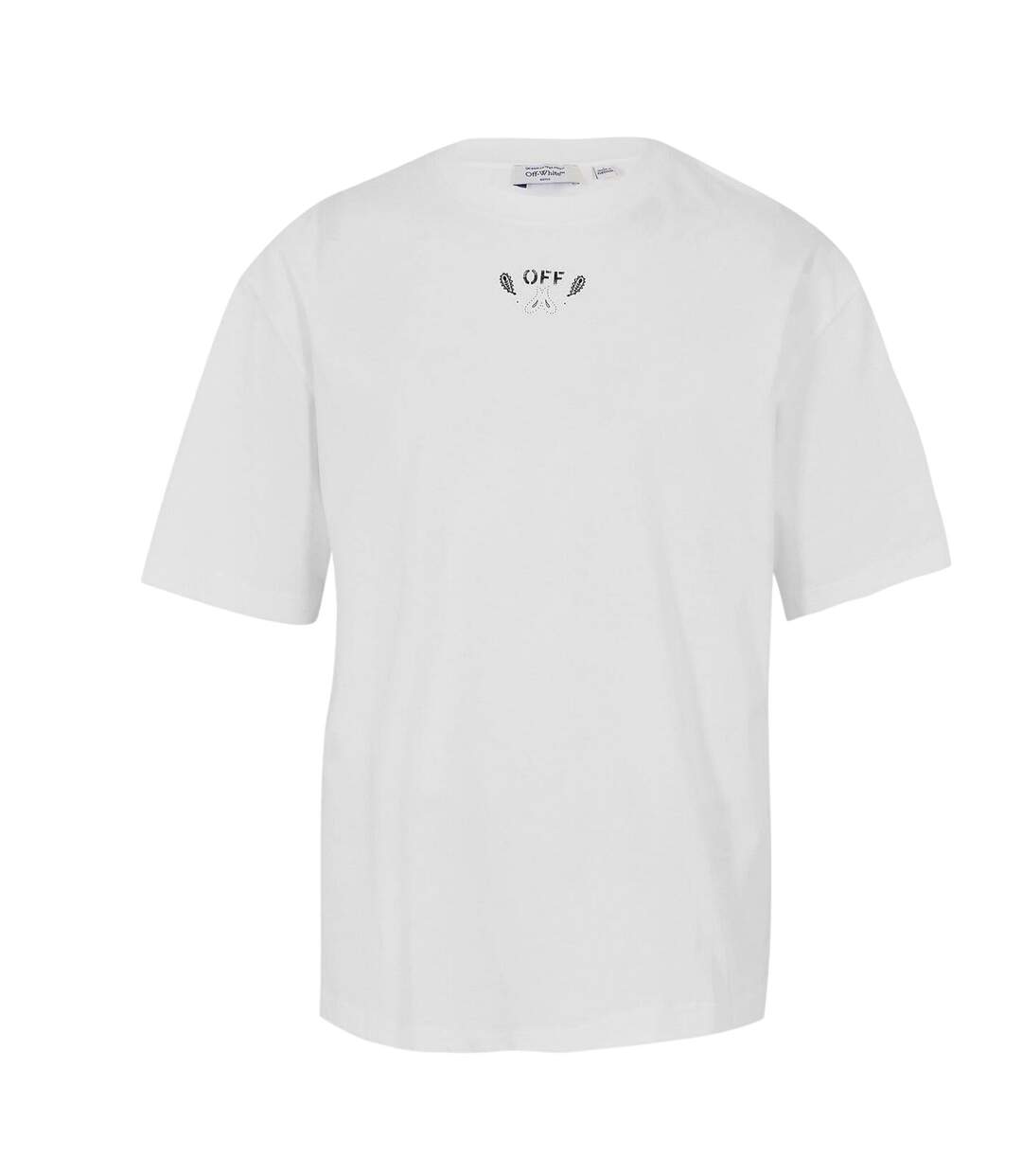 Mens Bandana Print Cotton T-shirt White Black Off White-1