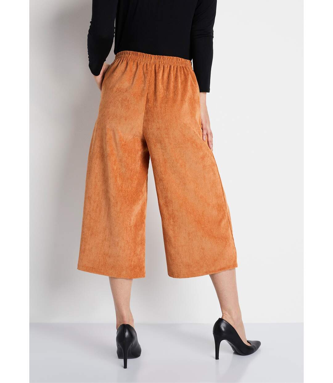 Jupe-culotte longue velours milleraies-2