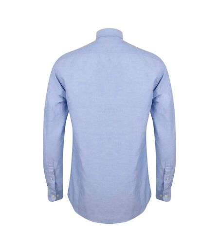 Chemise Manches Longues Classic Homme Bleu Oxford Henbury