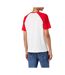 T-shirt Raglan Contrasté Pour Hommes Blanc Rouge Build Your Brand-3