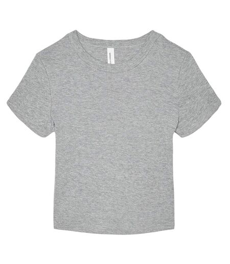 Haut court baby femme gris clair chiné Bella + Canvas