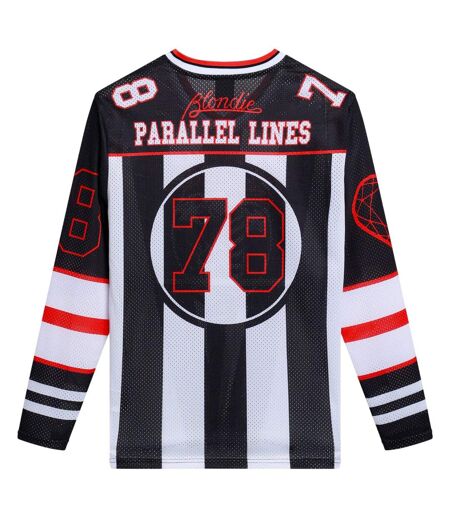 Maillot Hockey Motif/style Blondie Adulte Blanc Amplified