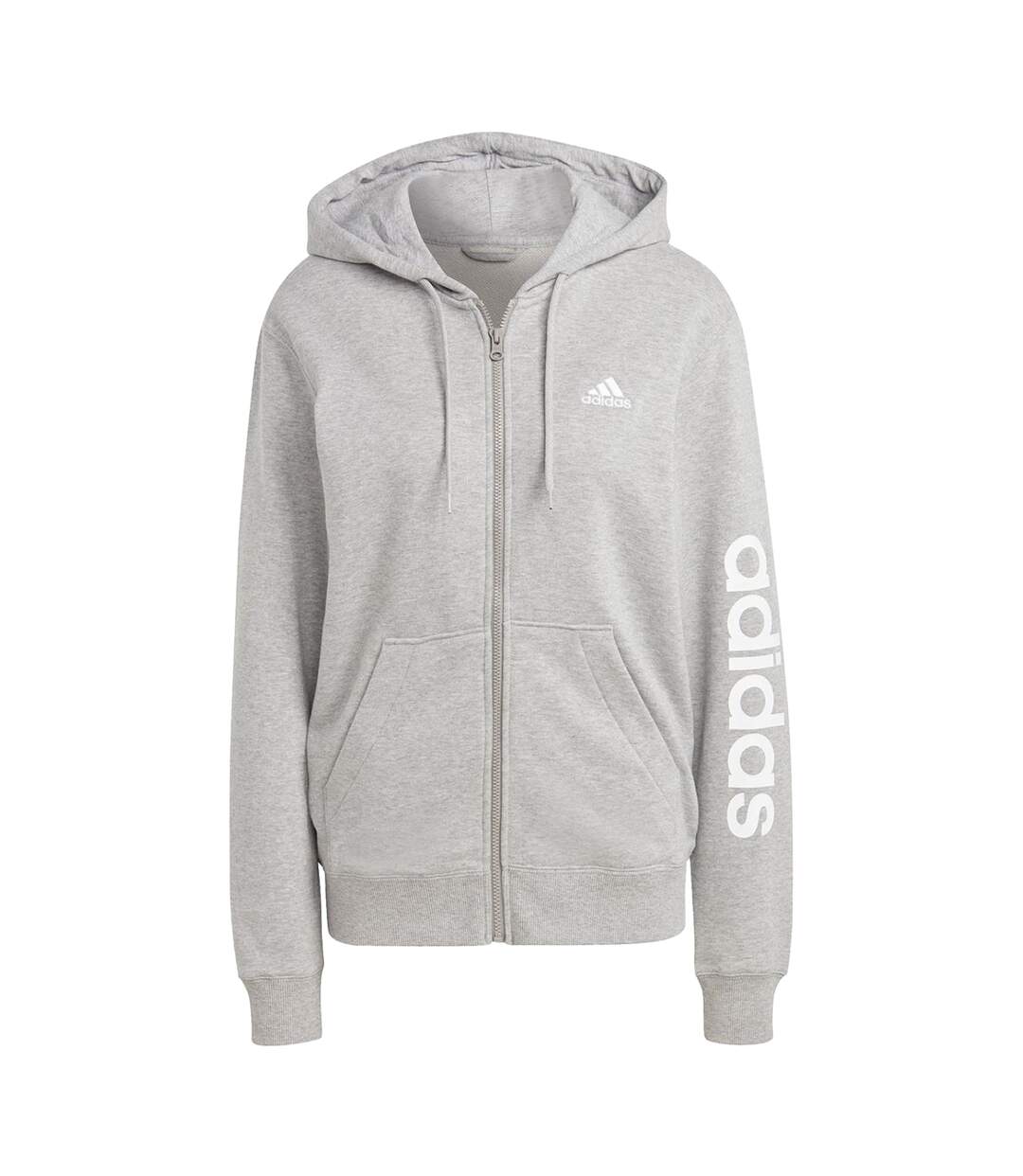 Veste À Capuche Essential Femme Gris Adidas-2