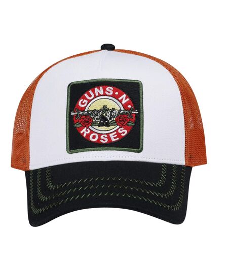 Guns N Roses Trucker Cap White Orange Black Amplified