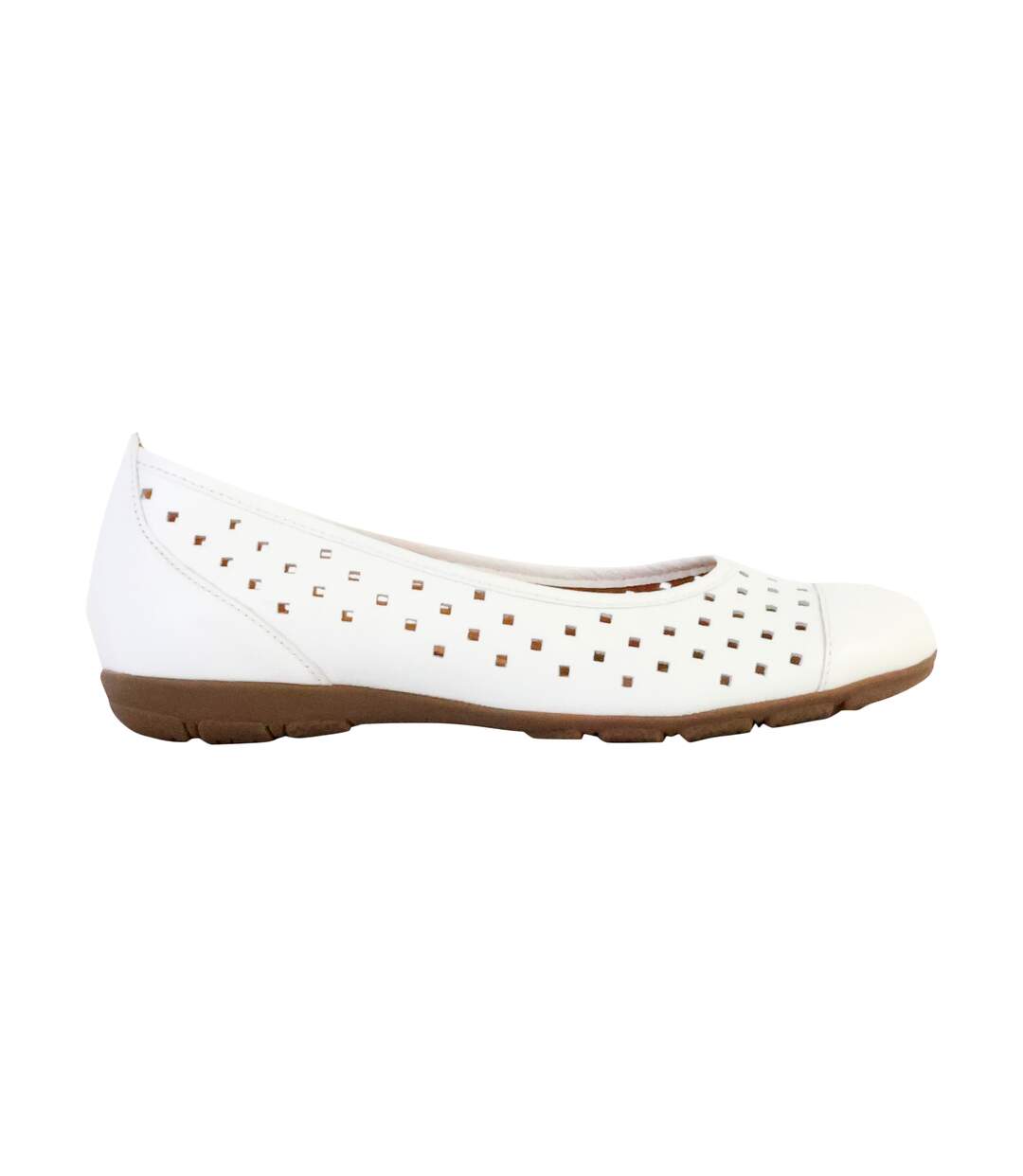 Ballerine Cuir Gabor Cervo-Weiss-2