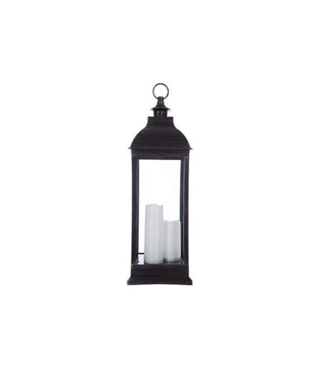 Lanterne Bougies LED Antique 71cm Noir