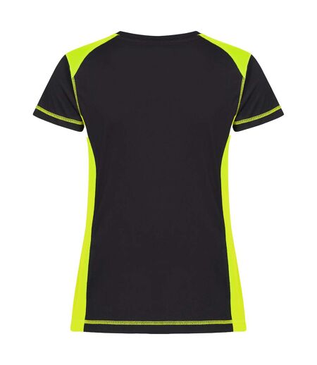 Womens/ladies Ambition T-shirt Visibility Yellow Clique