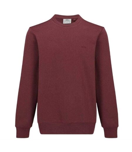 Mens Fleece Crew Neck Sweatshirt Burgundy Slazenger