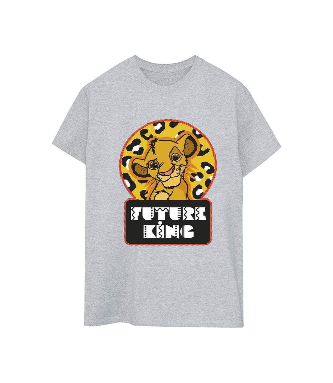 Disney Womens/Ladies The Lion King Future Simba Cotton Boyfriend T-Shirt (Gris sportif) - UTBI29449-1