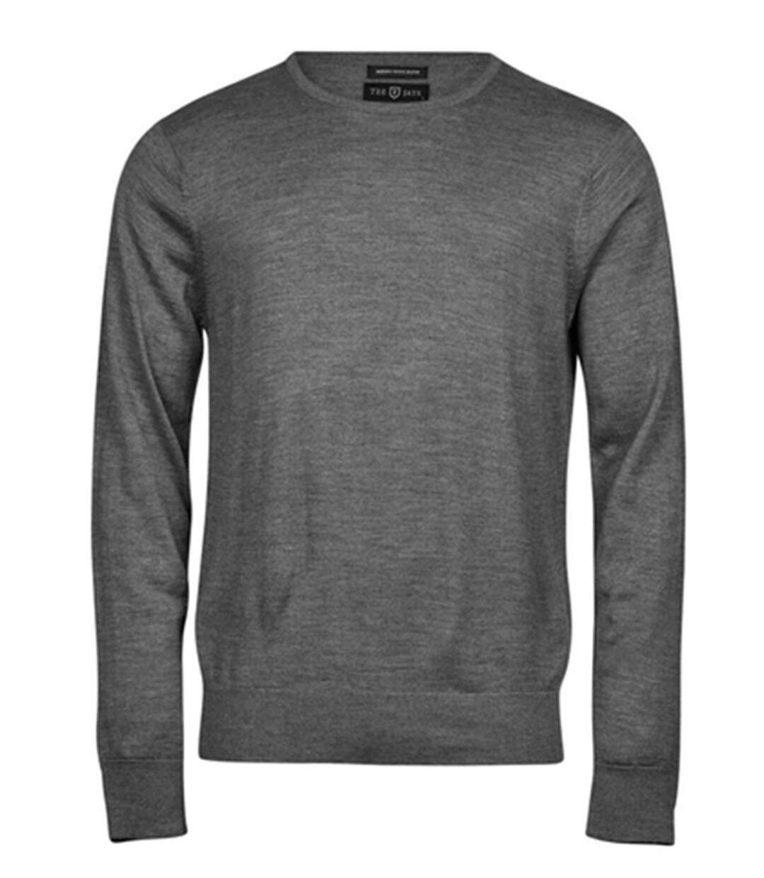 Pull col rond - Homme - TJ6000 - gris mélange-1