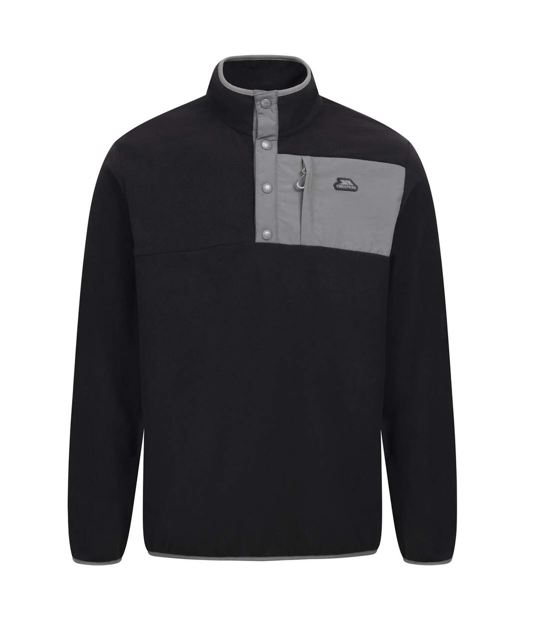 Mens Hosta Anti-pilling Fleece Top Black Trespass-2