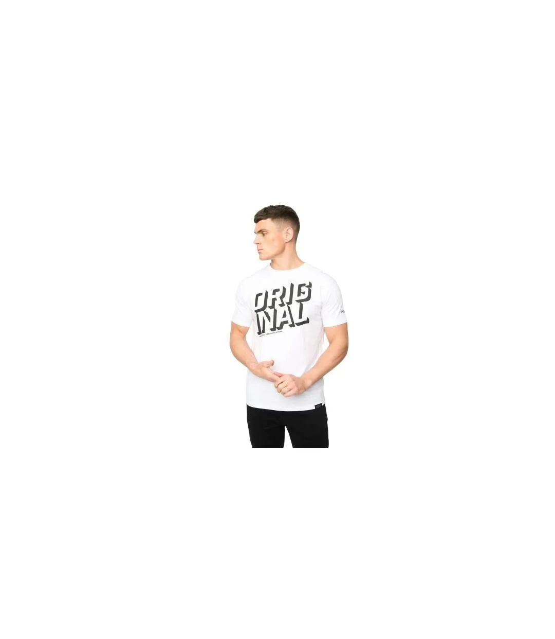 Mens Protrax Cotton T-shirt White Crosshatch-1