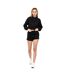 Womens/ladies Danica 2 Crop Hoodie Black Juice-1