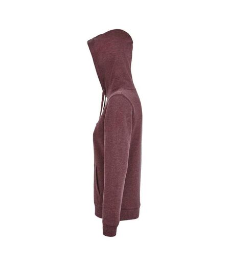 SOLS Womens/Ladies Spencer Hooded Sweatshirt (Oxblood Heather) - UTPC5657