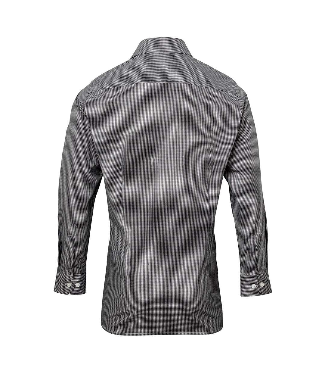 Premier Microcheck - Chemise à manches longues - Homme (Noir/Blanc) - UTRW5526