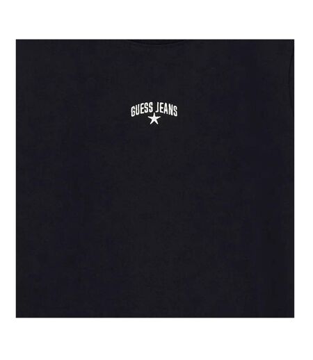 Womens/ladies Star Print Slim T-shirt Jet Black Guess