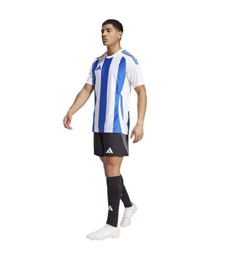 Maillot De Foot Style À Rayures Homme Blanc Bleu Adidas