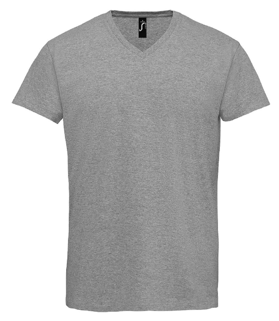 T-shirts col V manches courtes - Homme - 02940 - gris chiné-2