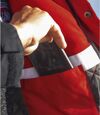 Men's Black & Red Parka Coat with Hood - Water-Repellent - Full Zip Atlas For Men