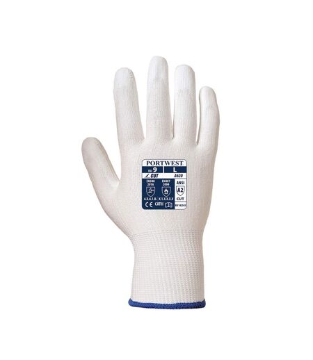 Unisex adult a620 lr pu palm cut resistant gloves l white Portwest