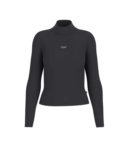 Col Roulé Motif/style Logo Texte Femme Noir Vif Guess