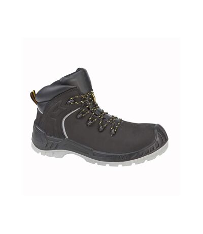 Grafters Mens Nubuck Safety Boots (Black) - UTDF2265