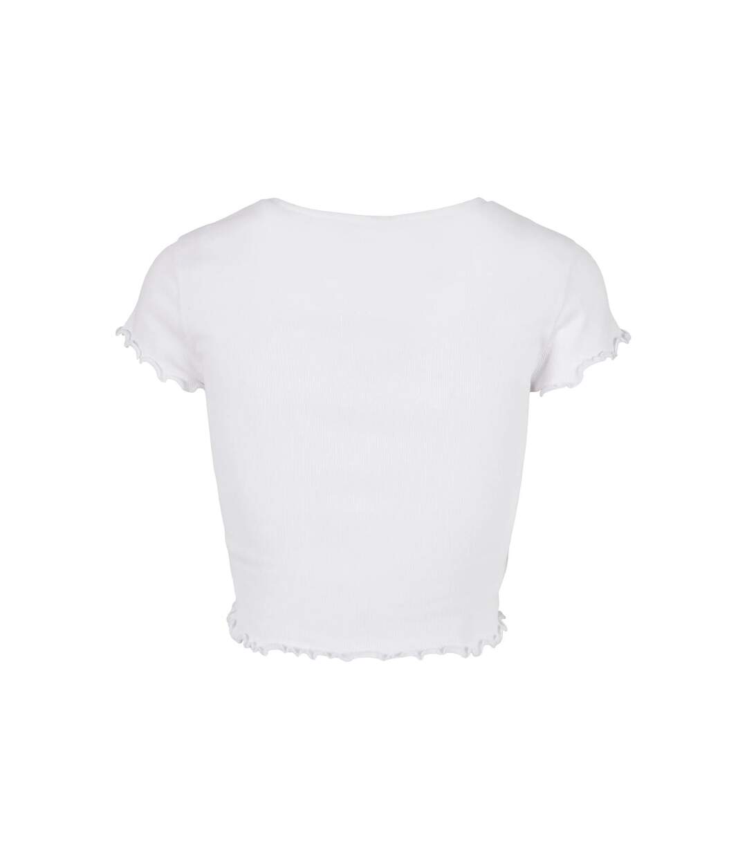 Haut Court Motif/style Côtelé Femme Blanc Urban Classics-2