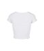 Haut Court Motif/style Côtelé Femme Blanc Urban Classics-2