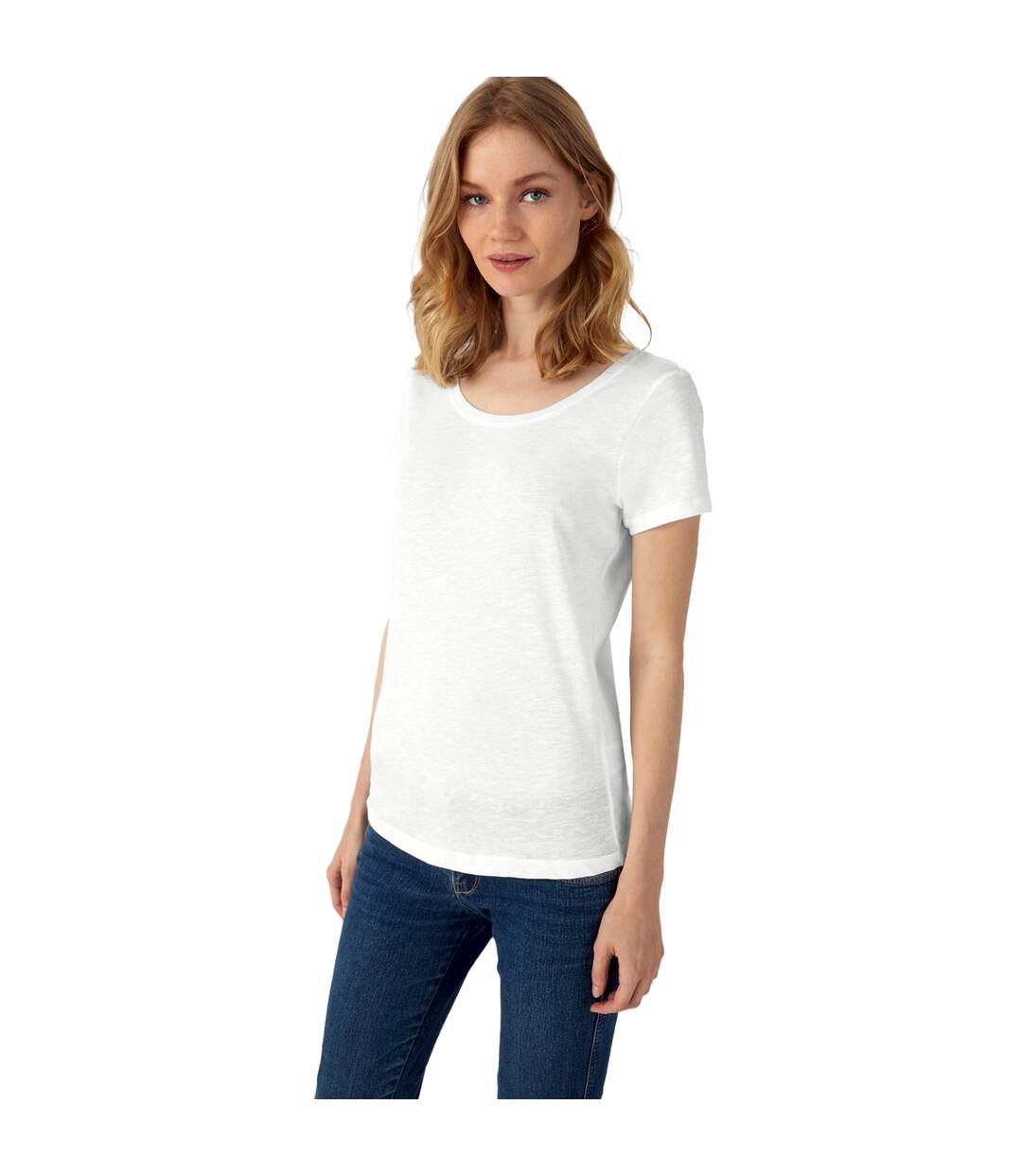 T-shirt en coton bio femme blanc B&C Favourite