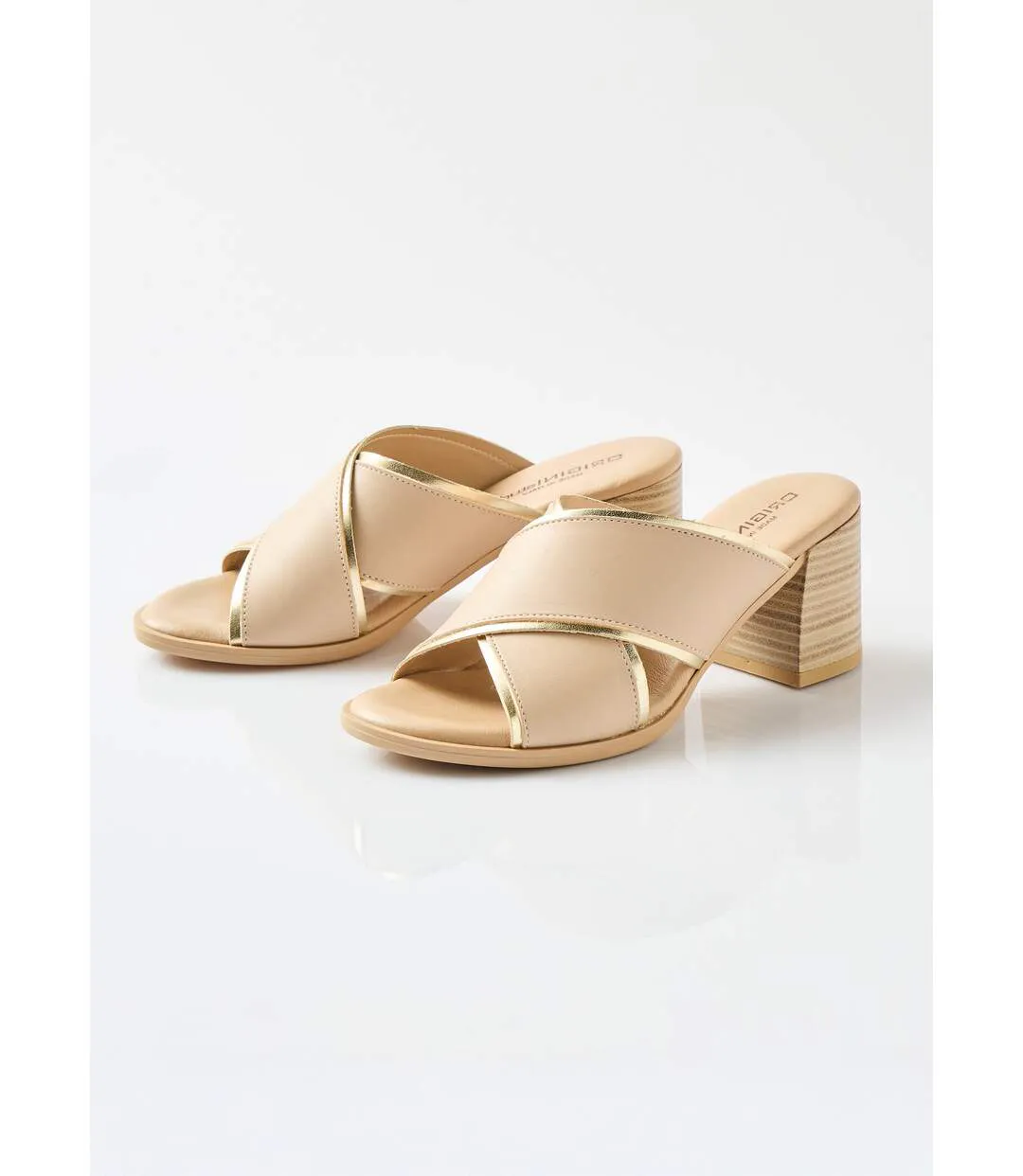 Mules brides croisées talon effet bois-4
