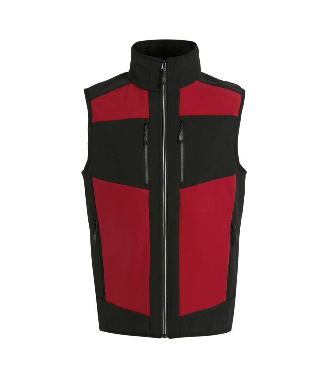Mens Colour Block Softshell Body Warmer Classic Red Black Regatta Professional-2