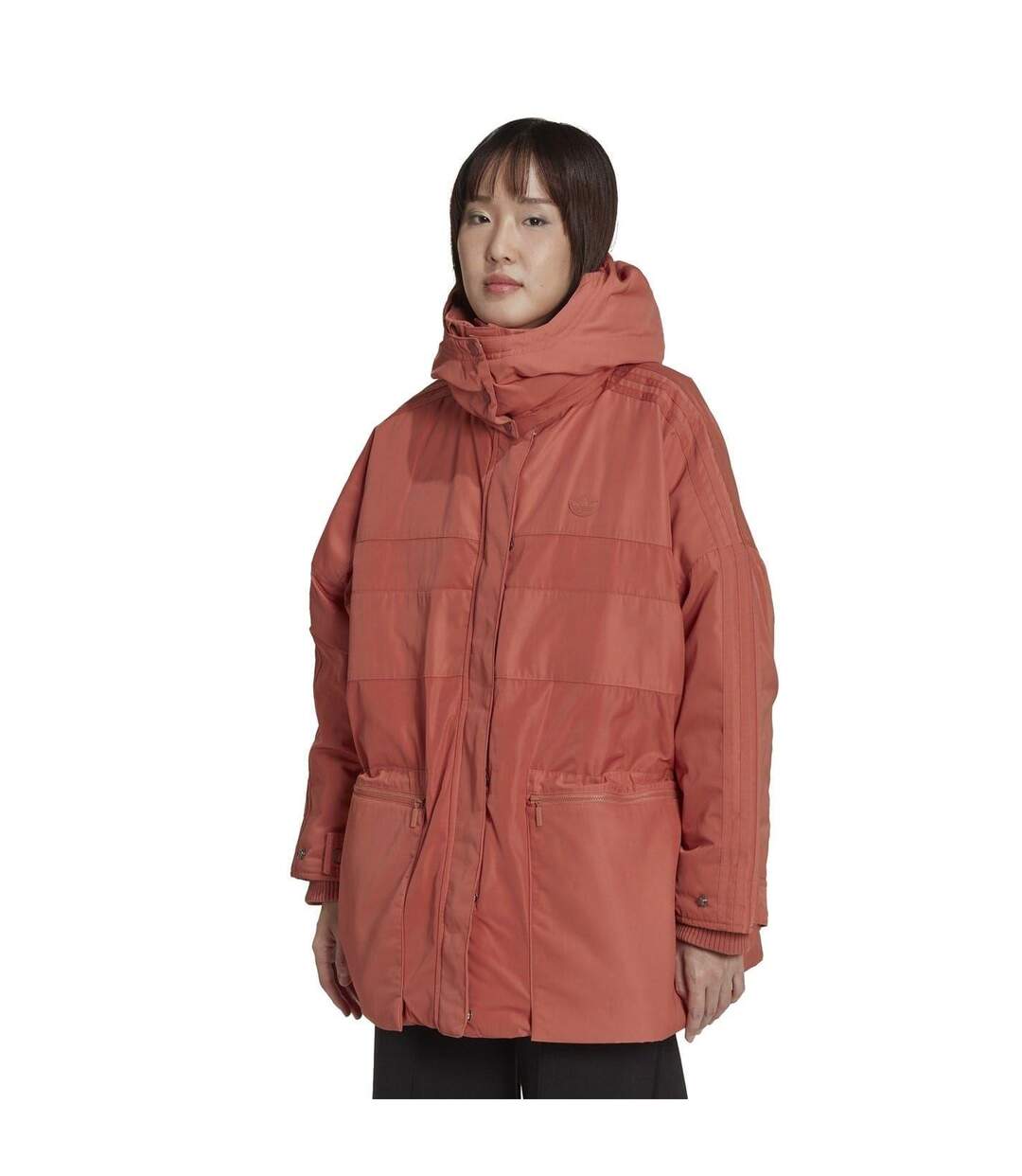 Womens/ladies Originals Parka Burgundy Adidas-4
